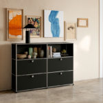 Angers Nantes Paris Bordeaux Poitiers Mans Laval Rennes Icônes USM Haller Quickship Modulaire Meuble M64 Noir Graphite Fritz SCHERER 4