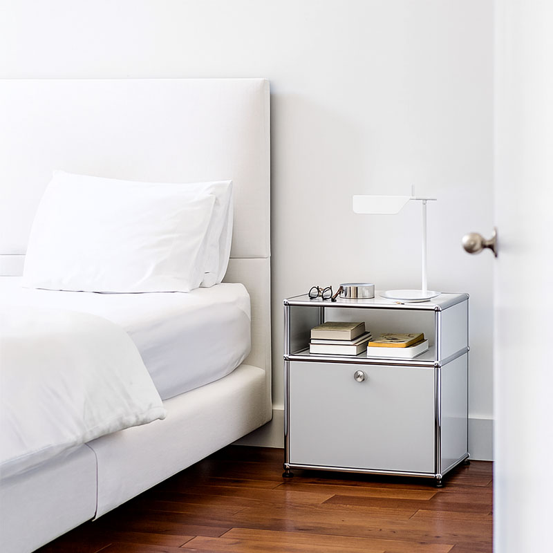 Angers Nantes Saintes Paris Bordeaux Poitiers Laval Mans Rennes Icônes USM Haller Quickship M55 Chevet Gris Clair Fritz Haller Paul SCHÄRER 7