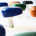 Angers Nantes Cholet Rennes Poitiers Mans bordeaux Paris Tours Laval Niort Icones Flos Snoopy Orange Marbre Blanc Achille Castiglioni lampe de table 5