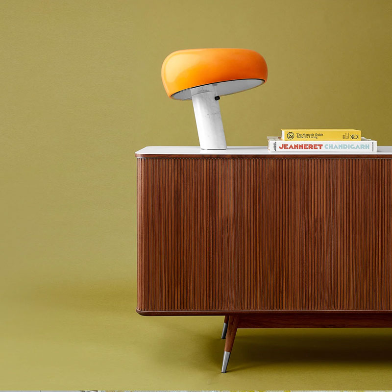 Angers Nantes Cholet Rennes Poitiers Mans bordeaux Paris Tours Laval Niort Icones Flos Snoopy Orange Marbre Blanc Achille Castiglioni lampe de table 8