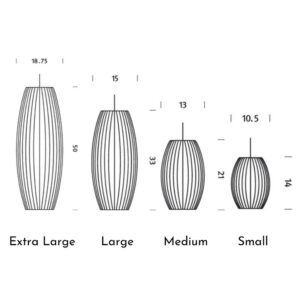 Angers Nantes Cholet Paris Bordeaux Le Mans Laval Icones Hay Scandinave luminaire suspension Nelson Bubble Cigare Blanc George Nelson 