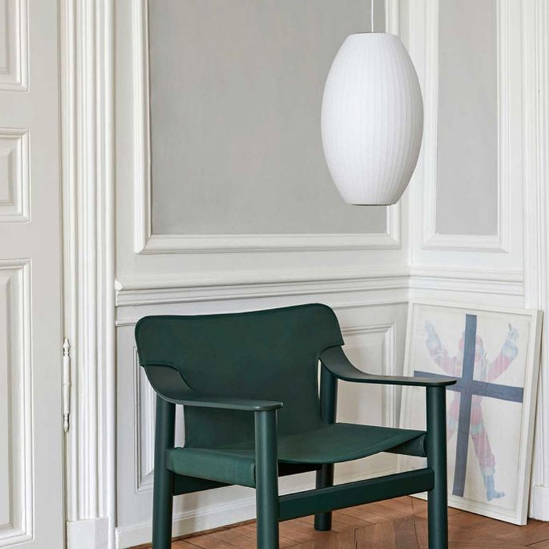 Angers Nantes Cholet Paris Bordeaux Le Mans Laval Icones Hay Scandinave  luminaire suspension Nelson Bubble Cigare Blanc George Nelson 2