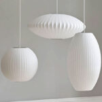 Angers Nantes Cholet Paris Bordeaux Le Mans Laval Icones Hay Scandinave  luminaire suspension Nelson Bubble Saucer Blanc George 6