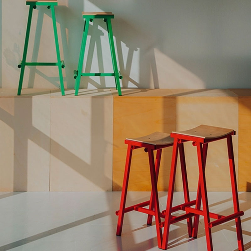 Angers Nantes Cholet Paris Bordeaux Rennes Mans Laval Poitiers Icones Hay Scandinave Tabouret Tuburete Chene rouge Marc Morro 10