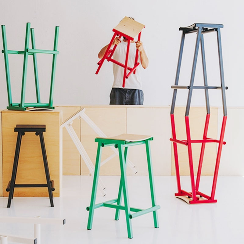 Angers Nantes Cholet Paris Bordeaux Rennes Mans Laval Poitiers Icones Hay Scandinave Tabouret Tuburete noir Marc Morro 8